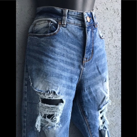 Sz 11 | Indigo Rein | Cuffed Torn Shredded Jeans 💃🏽 - Picture 5 of 14